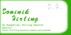 dominik hirling business card